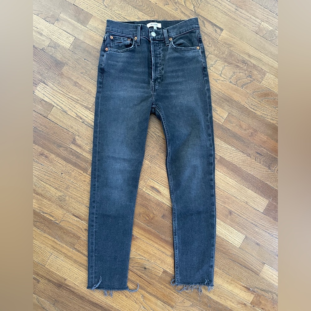 Re/Done Women’s Dark Gray Skinny Jeans